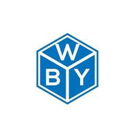 diseño del logotipo de la letra wby sobre fondo negro. concepto de logotipo de letra de iniciales creativas wby. diseño de letra wby. vector