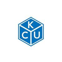 diseño de logotipo de letra kcu sobre fondo negro. concepto de logotipo de letra de iniciales creativas kcu. diseño de letras kcu. vector