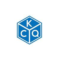 diseño de logotipo de letra kcq sobre fondo negro. concepto de logotipo de letra de iniciales creativas kcq. diseño de letras kcq. vector