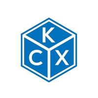 diseño del logotipo de la letra kcx sobre fondo negro. concepto de logotipo de letra de iniciales creativas kcx. diseño de letras kcx. vector