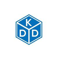 diseño de logotipo de letra kdd sobre fondo negro. concepto de logotipo de letra de iniciales creativas kdd. diseño de letras kdd. vector