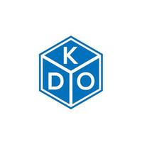 diseño de logotipo de letra kdo sobre fondo negro. concepto de logotipo de letra de iniciales creativas kdo. diseño de letras kdo. vector