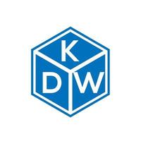 diseño de logotipo de letra kdw sobre fondo negro. concepto de logotipo de letra de iniciales creativas kdw. diseño de letra kdw.