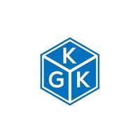 diseño de logotipo de letra kgk sobre fondo negro. Concepto de logotipo de letra de iniciales creativas kgk. diseño de letras kgk. vector