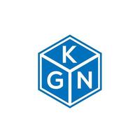 diseño de logotipo de letra kgn sobre fondo negro. Concepto de logotipo de letra de iniciales creativas kgn. diseño de letras kgn. vector