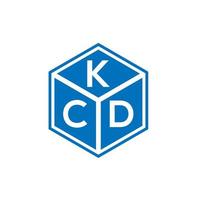 diseño de logotipo de letra kcd sobre fondo negro. concepto de logotipo de letra de iniciales creativas kcd. diseño de letras kcd. vector