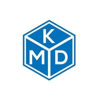 diseño de logotipo de letra kmd sobre fondo negro. concepto de logotipo de letra de iniciales creativas kmd. diseño de letras kmd. vector