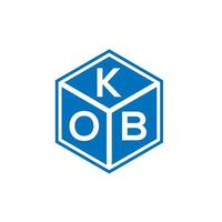 diseño de logotipo de letra kob sobre fondo negro. concepto de logotipo de letra de iniciales creativas kob. diseño de letras kob. vector