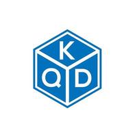 KQD letter logo design on black background. KQD creative initials letter logo concept. KQD letter design. vector