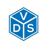 VDS letter logo design on black background. VDS creative initials letter logo concept. VDS letter design. vector