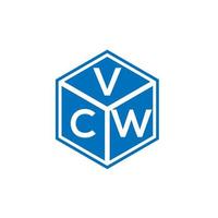 diseño de logotipo de letra vcw sobre fondo negro. concepto de logotipo de letra de iniciales creativas vcw. diseño de letras vcw. vector