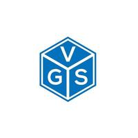 diseño de logotipo de letra vgs sobre fondo negro. concepto de logotipo de letra de iniciales creativas vgs. diseño de letras vgs. vector