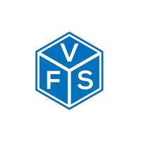 diseño de logotipo de letra vfs sobre fondo negro. Concepto de logotipo de letra de iniciales creativas vfs. diseño de letras vfs. vector