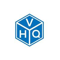 diseño de logotipo de letra vhq sobre fondo negro. concepto de logotipo de letra de iniciales creativas vhq. diseño de letras vhq. vector