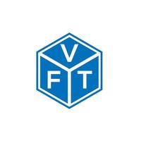 diseño de logotipo de letra vft sobre fondo negro. concepto de logotipo de letra de iniciales creativas vft. diseño de letras vft. vector