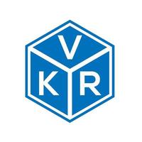 diseño de logotipo de letra vkr sobre fondo negro. concepto de logotipo de letra de iniciales creativas vkr. diseño de letras vkr. vector