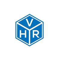 diseño de logotipo de letra vhr sobre fondo negro. concepto de logotipo de letra de iniciales creativas vhr. diseño de letra vhr. vector