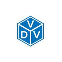 diseño de logotipo de letra vdv sobre fondo negro. concepto de logotipo de letra de iniciales creativas vdv. diseño de letras vdv. vector