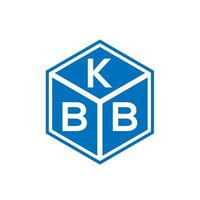 diseño de logotipo de letra kbb sobre fondo negro. concepto de logotipo de letra de iniciales creativas kbb. diseño de letras kbb. vector