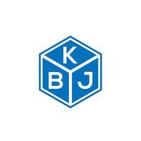 diseño de logotipo de letra kbj sobre fondo negro. concepto de logotipo de letra de iniciales creativas kbj. diseño de letras kbj. vector