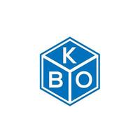 KBO letter logo design on black background. KBO creative initials letter logo concept. KBO letter design. vector