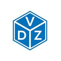 diseño de logotipo de letra vdz sobre fondo negro. concepto de logotipo de letra de iniciales creativas vdz. diseño de letras vdz. vector