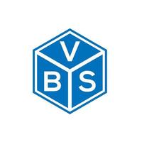 diseño de logotipo de letra vbs sobre fondo negro. Concepto de logotipo de letra de iniciales creativas vbs. diseño de letras vbs. vector