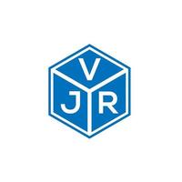 diseño de logotipo de letra vjr sobre fondo negro. concepto de logotipo de letra de iniciales creativas vjr. diseño de letras vjr. vector