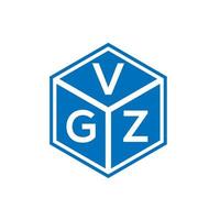 diseño de logotipo de letra vgz sobre fondo negro. concepto de logotipo de letra de iniciales creativas vgz. diseño de letras vgz. vector