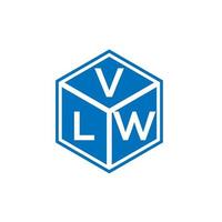 diseño de logotipo de letra vlw sobre fondo negro. concepto de logotipo de letra de iniciales creativas vlw. diseño de letra vw. vector