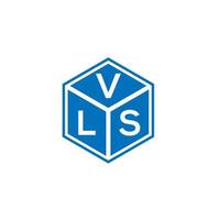 diseño de logotipo de letra vls sobre fondo negro. concepto de logotipo de letra de iniciales creativas vls. diseño de letras vls. vector