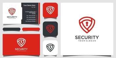 Security icon . Protect security symbol. icon and business card. vector