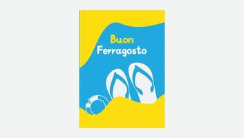 buon ferragosto ilustración vector