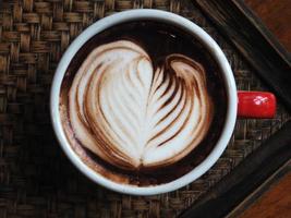 coffee cup and latte design with life style cafe photo