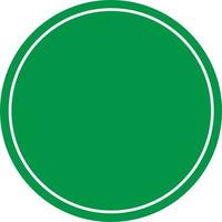 blank green sign. empty green symbol on white background. empty warning sign. green traffic symbol. vector