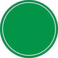 blank green sign. empty green symbol on white background. empty warning sign. green traffic symbol. vector