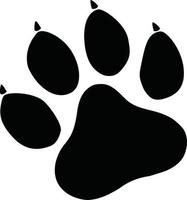 icono de huella de pata sobre fondo blanco. estilo plano perro, gato, símbolo de pata de cerveza. signo de impresión de pata de animal negro. logotipo de huellas de pata. vector