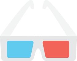 icono de gafas 3d. icono de gafas 3d. gafas para el símbolo del cine. signo de gafas de película de cine. vector