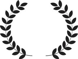 Laurel wreaths icon on white background. Simple flat symbol. Laurel sign. vector