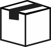 closed cube box icon. closed cube box sign. box symbol. vector