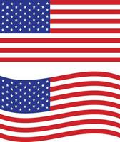 icono de la bandera de Estados Unidos sobre fondo blanco. icono de la bandera de los estados unidos para el diseño de su sitio web, logotipo, aplicación, interfaz de usuario. bandera americana para el día de la independencia. símbolo nacional de los estados unidos de américa. vector