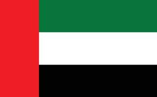 United Arab Emirates Flag. National flag of United arab emirates. vector