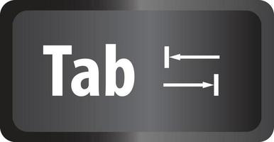 TAB computer key button on white background. flat style. Tab button symbol. Tab key sign. vector