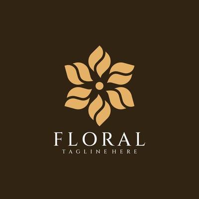 Floral decorative beauty luxury flower logo design spa nature