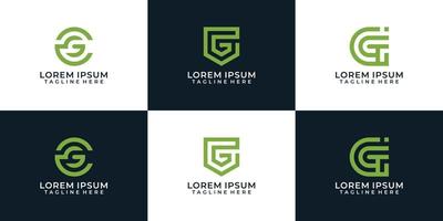 Set of creative letter g logo designs template inspiration vector