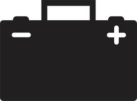 car battery on white background. flat style. car battery symbol. vector