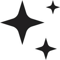 icono de estrella de destellos sobre fondo blanco. signo de estrella brillante. símbolo de brillo. signo brillante. vector