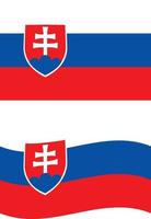 Flag of Slovakia. Slovakia national flag waving. flat style. vector