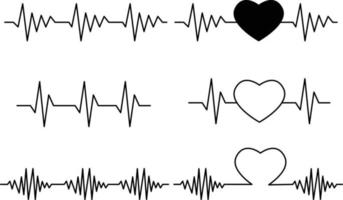 icono de latido del corazón sobre fondo blanco. estilo plano icono de frecuencia cardíaca para el diseño de su sitio web, logotipo, aplicación, ui. logotipo del latido del corazón. símbolo de electrocardiograma. signo de cardiograma. vector