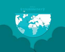 World Tourism Day Simple Flat vector